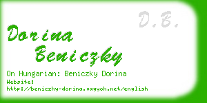 dorina beniczky business card